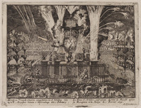 KG 07133
<br/>
Intocht Willem III in Den Haag: vuurwerk
<br/>
<em>Scherm, Lorenz (werkz. ca 1700)</em>